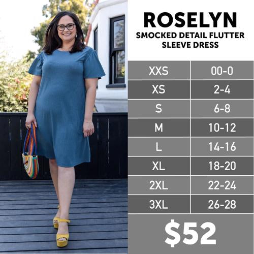Roselyn Smocked Dress Size Chart